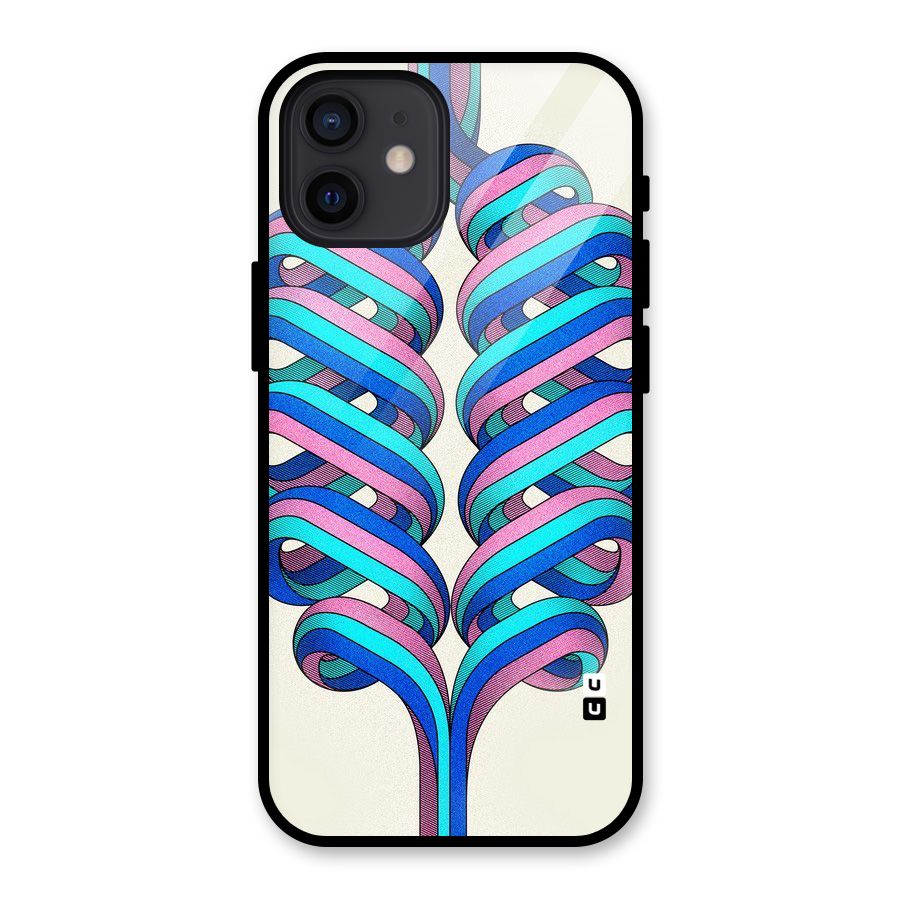 Coil Abstract Pattern Glass Back Case for iPhone 12