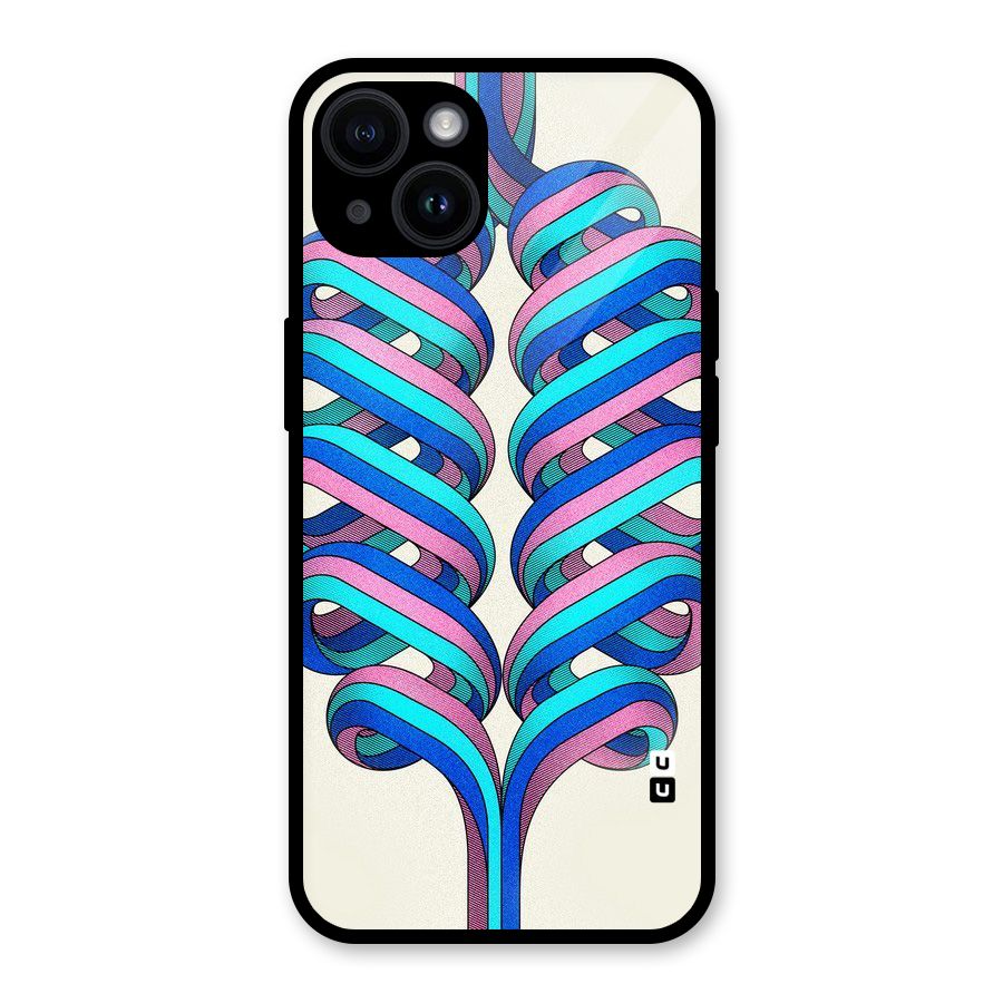 Coil Abstract Pattern Glass Back Case for iPhone 14