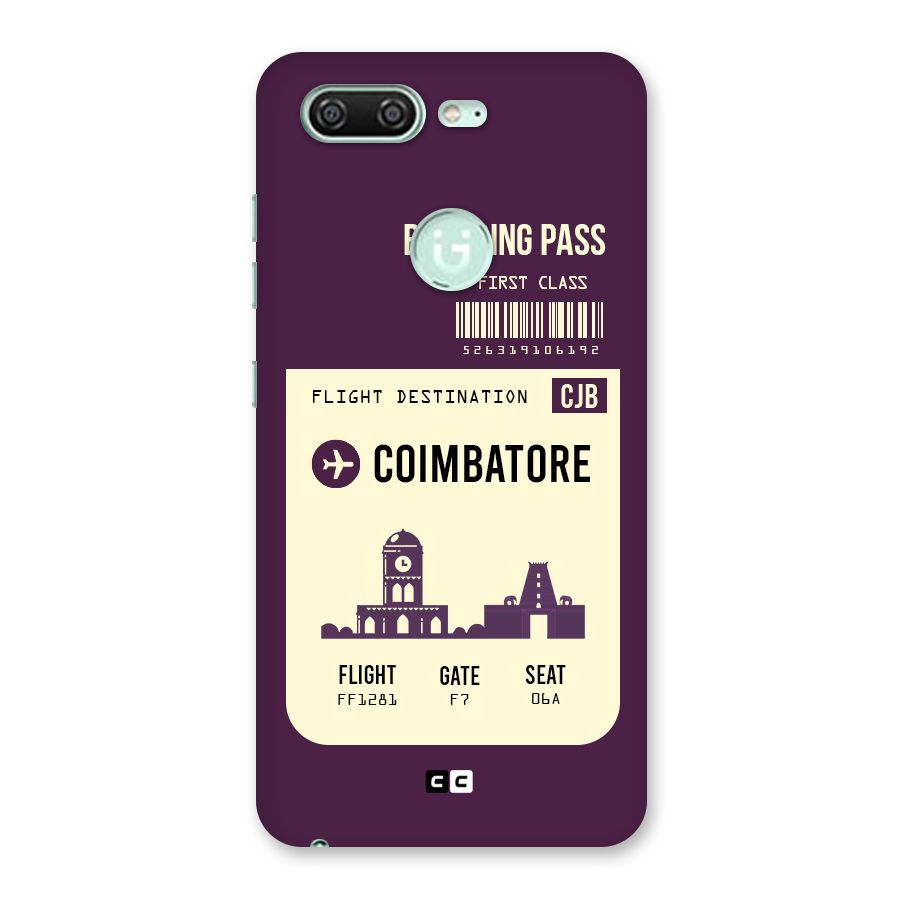 Coimbatore Boarding Pass Back Case for Gionee S10