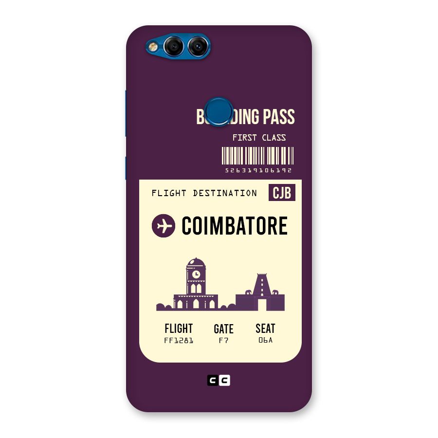 Coimbatore Boarding Pass Back Case for Honor 7X