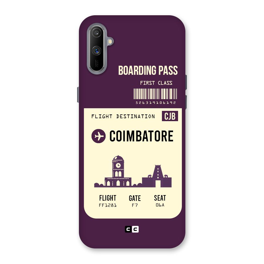 Coimbatore Boarding Pass Back Case for Realme C3