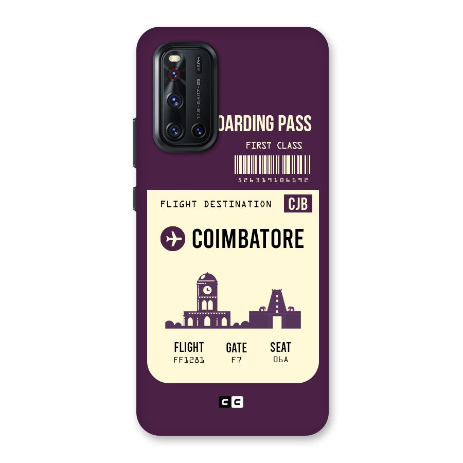 Coimbatore Boarding Pass Back Case for Vivo V19