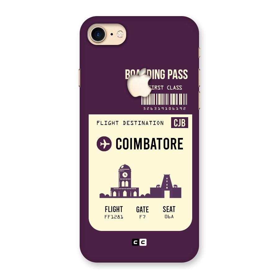 Coimbatore Boarding Pass Back Case for iPhone 7 Apple Cut