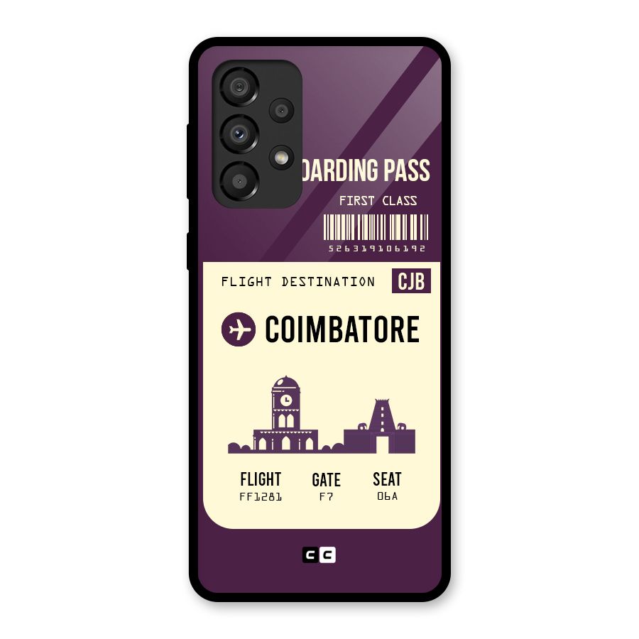 Coimbatore Boarding Pass Glass Back Case for Galaxy A33 5G