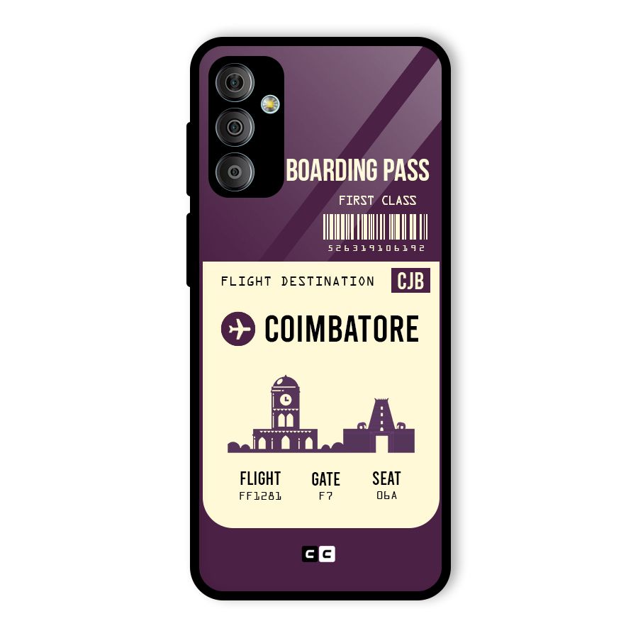 Coimbatore Boarding Pass Glass Back Case for Galaxy F23