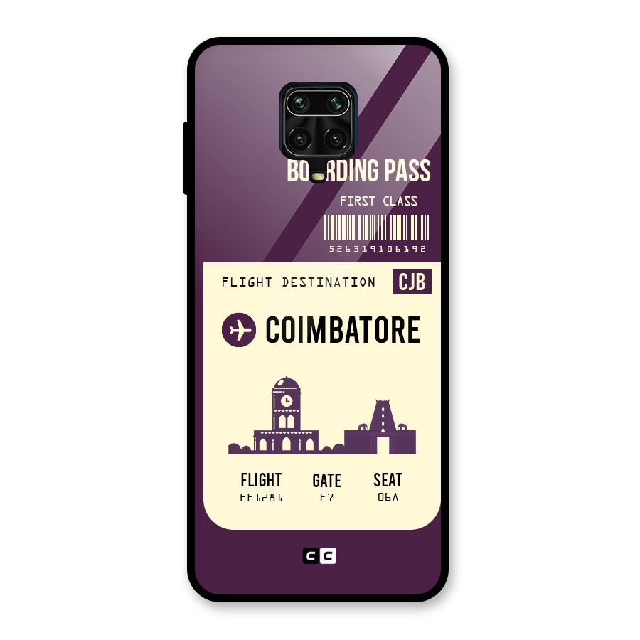 Coimbatore Boarding Pass Glass Back Case for Poco M2 Pro