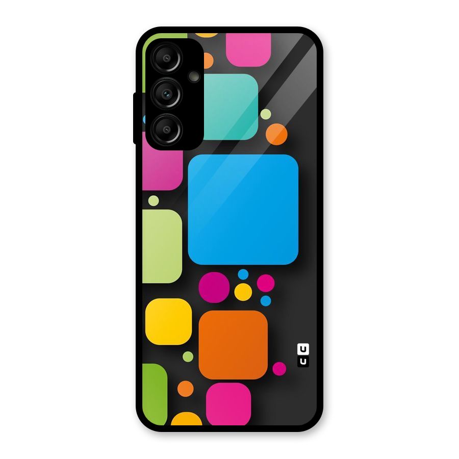 Color Boxes Abstract Glass Back Case for Galaxy A14 5G