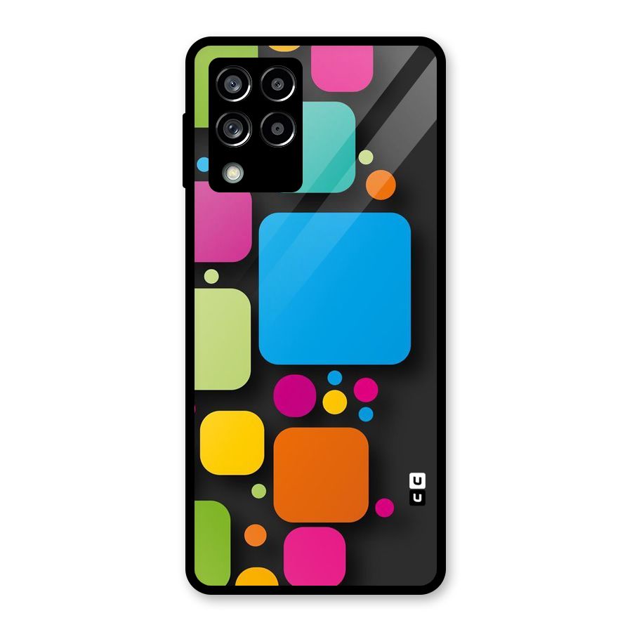 Color Boxes Abstract Glass Back Case for Galaxy M53 5G