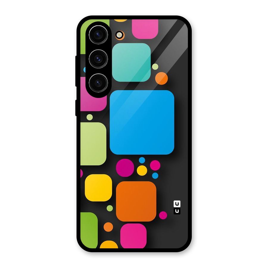 Color Boxes Abstract Glass Back Case for Galaxy S23 Plus