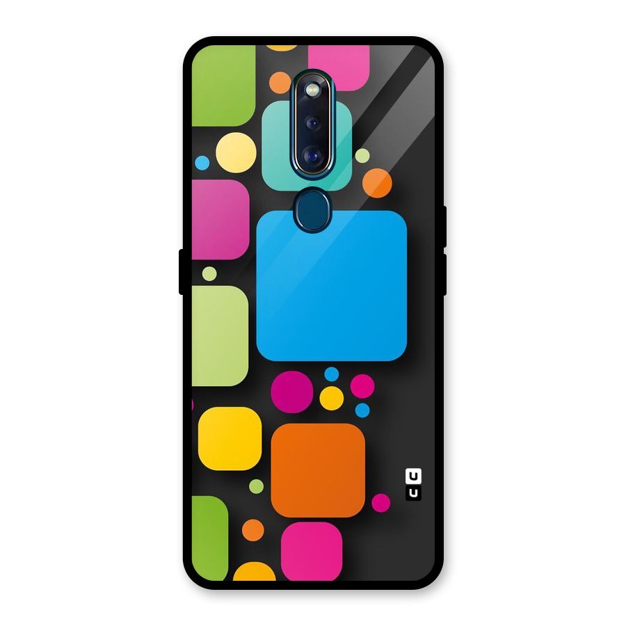 Color Boxes Abstract Glass Back Case for Oppo F11 Pro