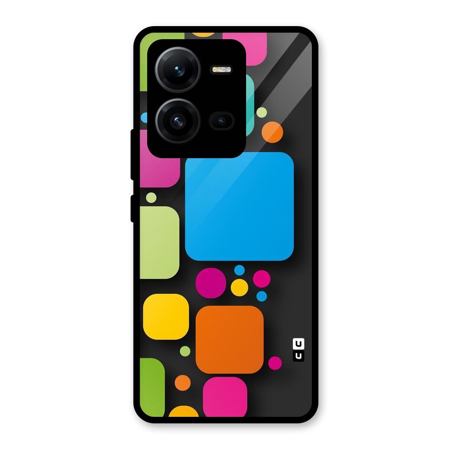 Color Boxes Abstract Glass Back Case for Vivo V25