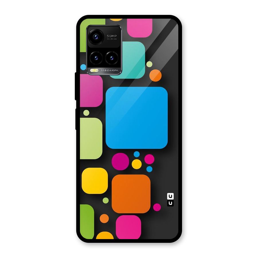 Color Boxes Abstract Glass Back Case for Vivo Y21T