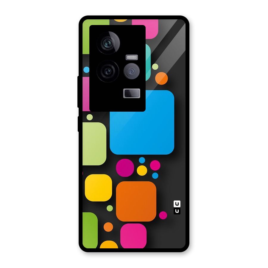Color Boxes Abstract Glass Back Case for Vivo iQOO 11 5G
