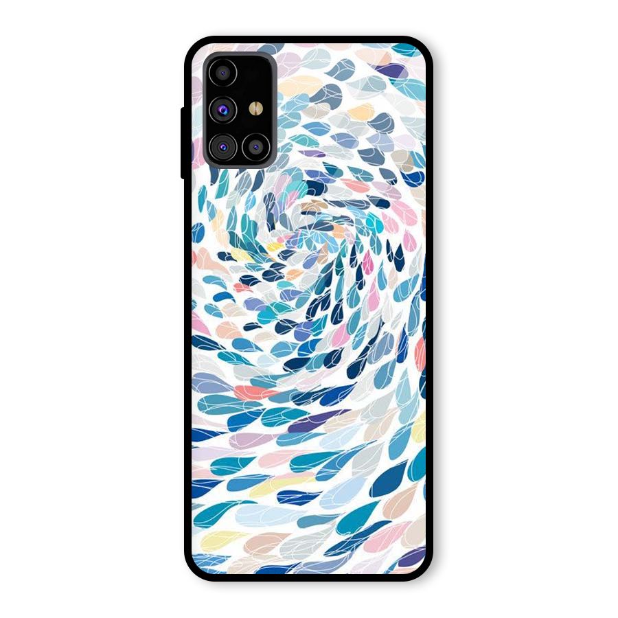 Color Droplets Swirls Glass Back Case for Galaxy M31s