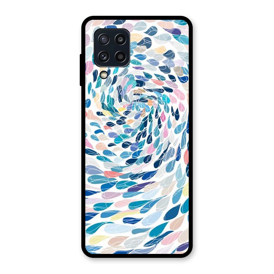 Color Droplets Swirls Glass Back Case for Galaxy M32
