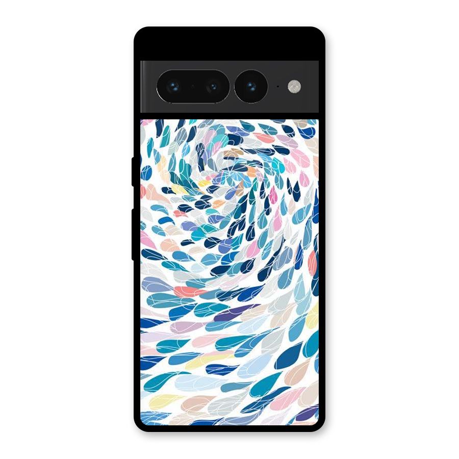 Color Droplets Swirls Glass Back Case for Google Pixel 7 Pro