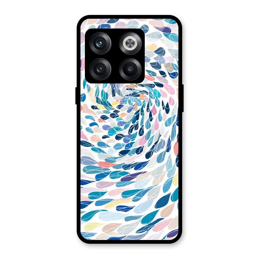 Color Droplets Swirls Glass Back Case for OnePlus 10T