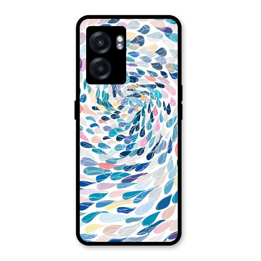 Color Droplets Swirls Glass Back Case for Realme Narzo 50 5G