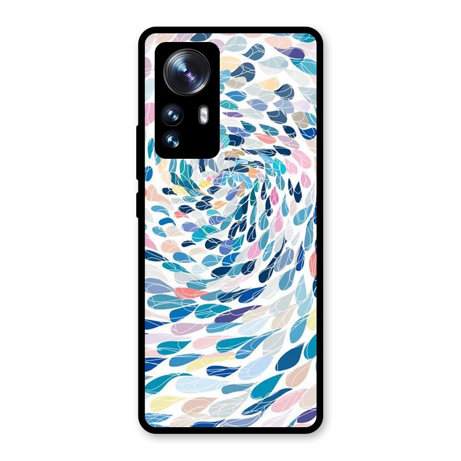 Color Droplets Swirls Glass Back Case for Xiaomi 12 Pro