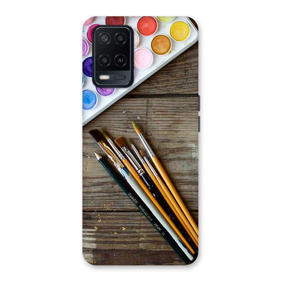 Color Palette and Brush Back Case for Oppo A54