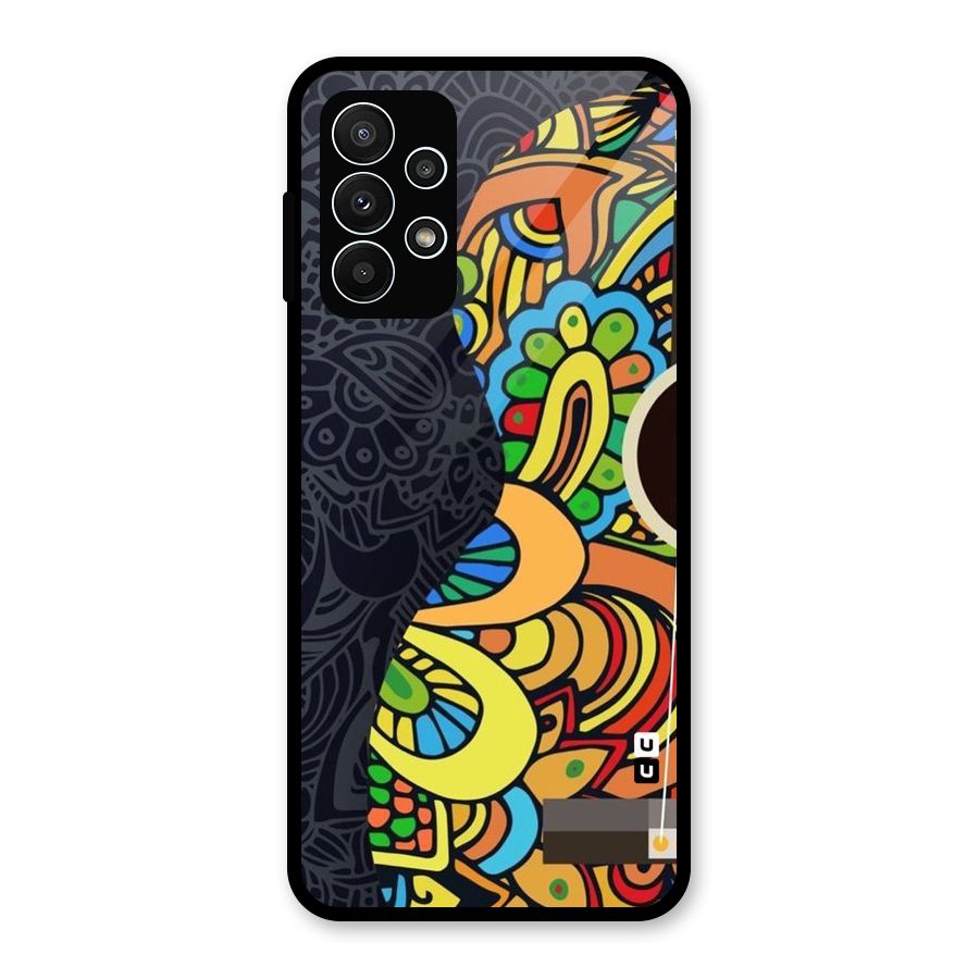 Colored Blocks Glass Back Case for Galaxy A23