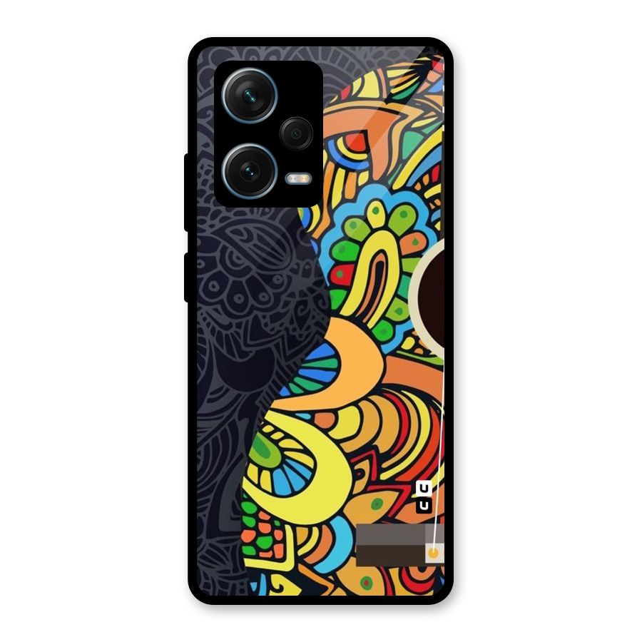 Colored Blocks Glass Back Case for Redmi Note 12 Pro Plus 5G