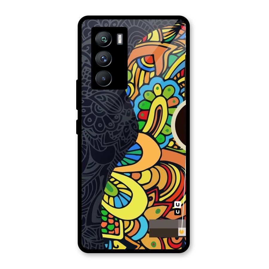 Colored Blocks Glass Back Case for Vivo iQOO 9 SE