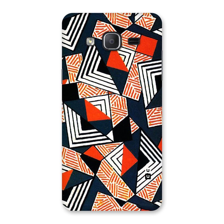 Colored Cuts Pattern Back Case for Galaxy On7 2015