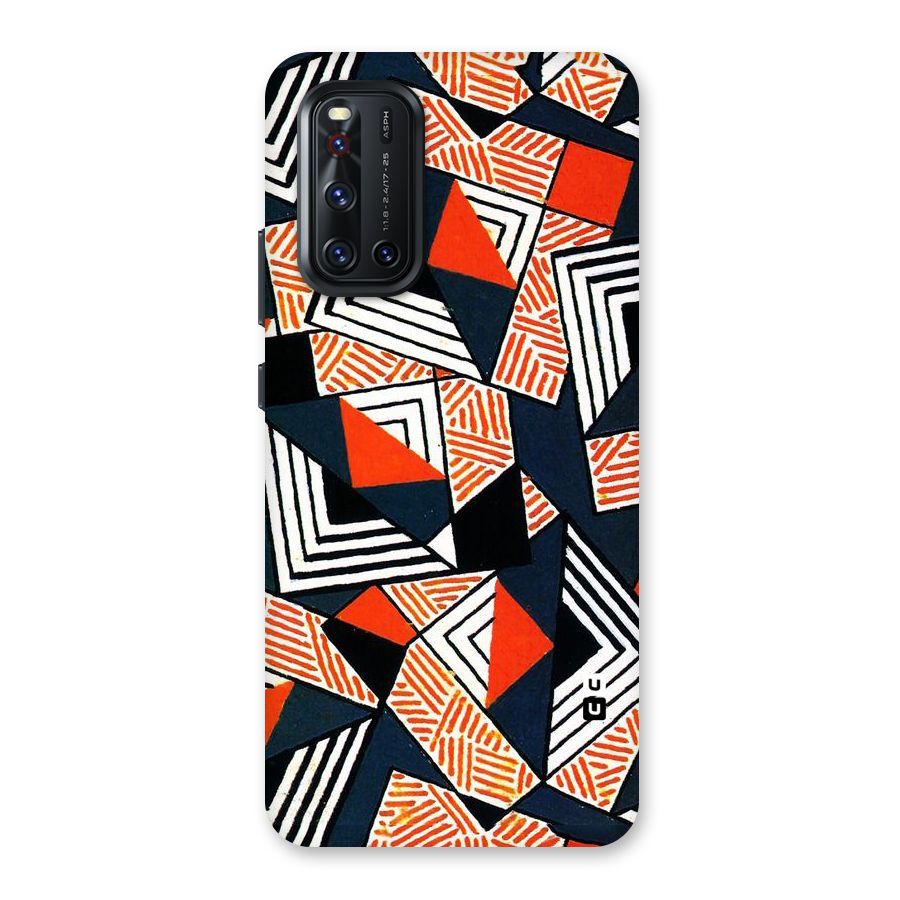 Colored Cuts Pattern Back Case for Vivo V19