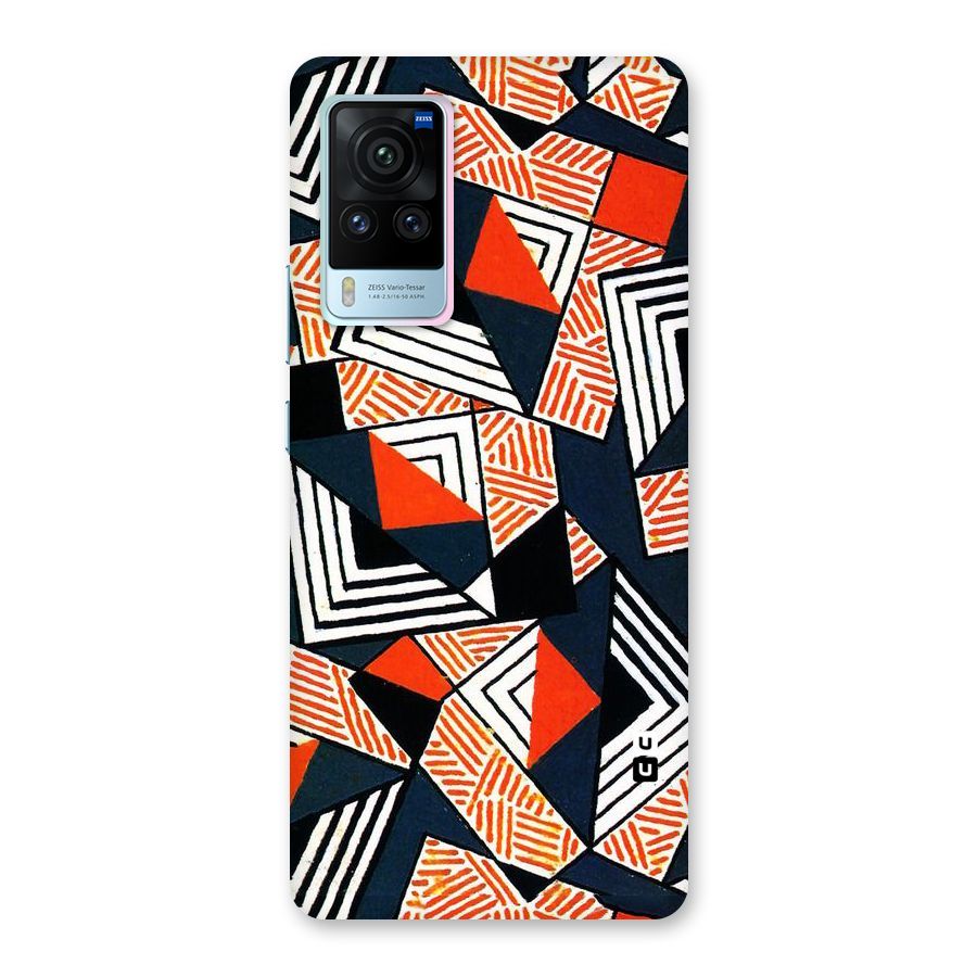 Colored Cuts Pattern Back Case for Vivo X60 Pro