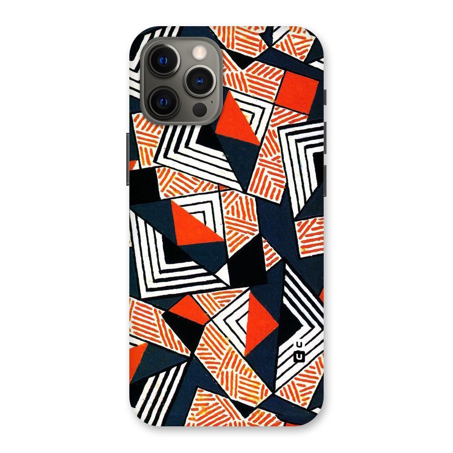 Colored Cuts Pattern Back Case for iPhone 12 Pro Max