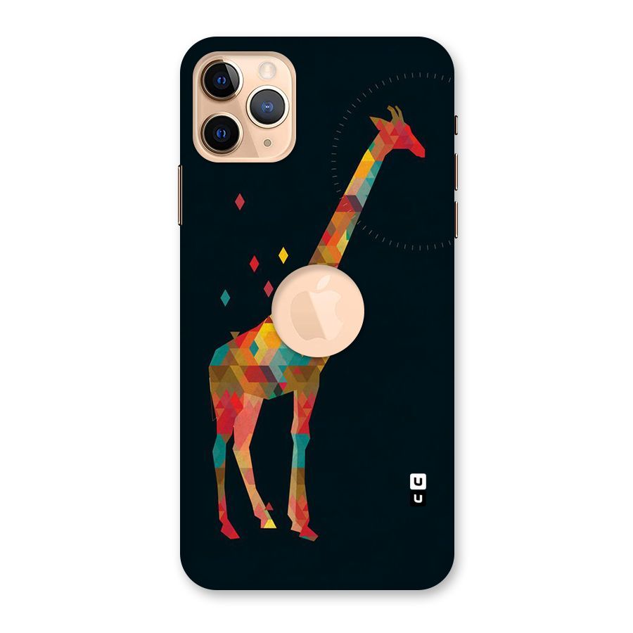 Colored Giraffe Back Case for iPhone 11 Pro Max Logo Cut