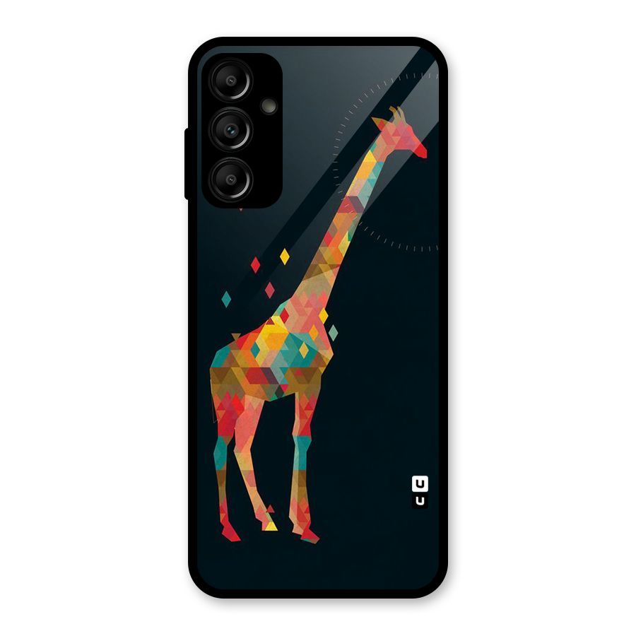 Colored Giraffe Glass Back Case for Galaxy A14 5G