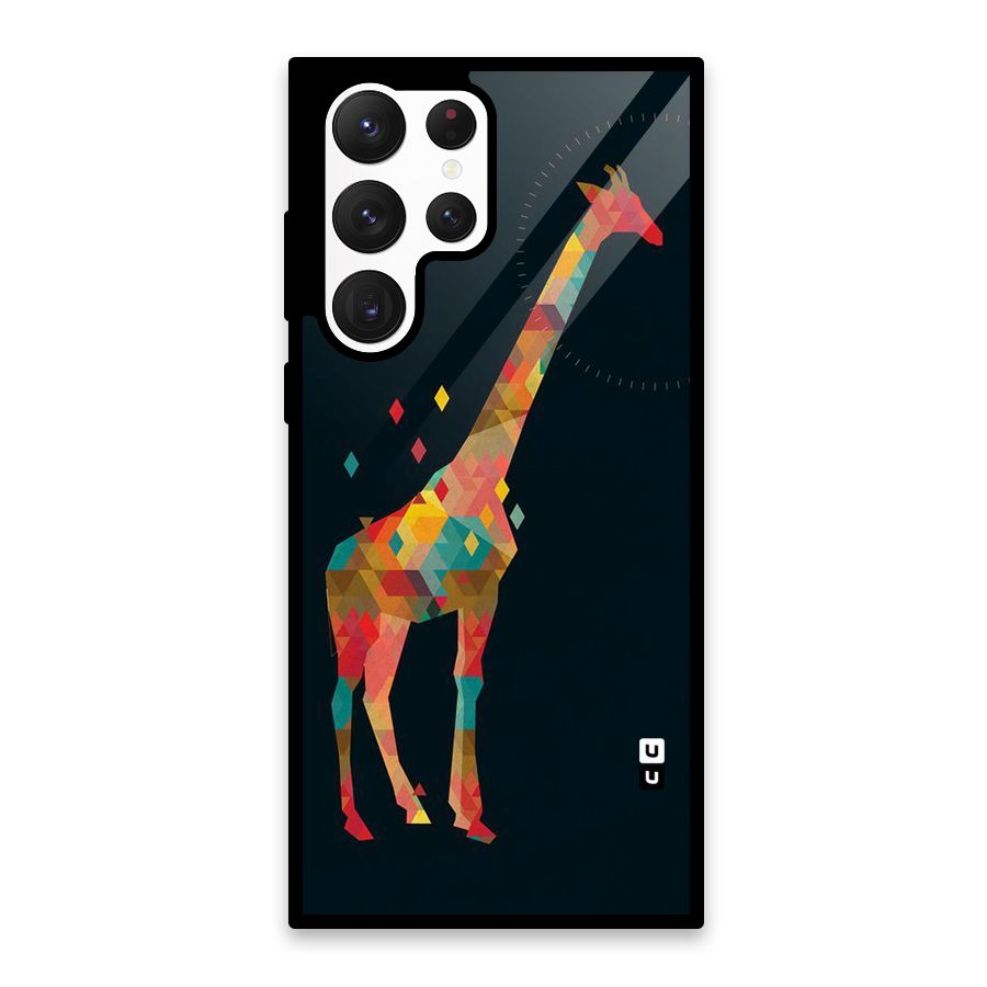 Colored Giraffe Glass Back Case for Galaxy S22 Ultra 5G