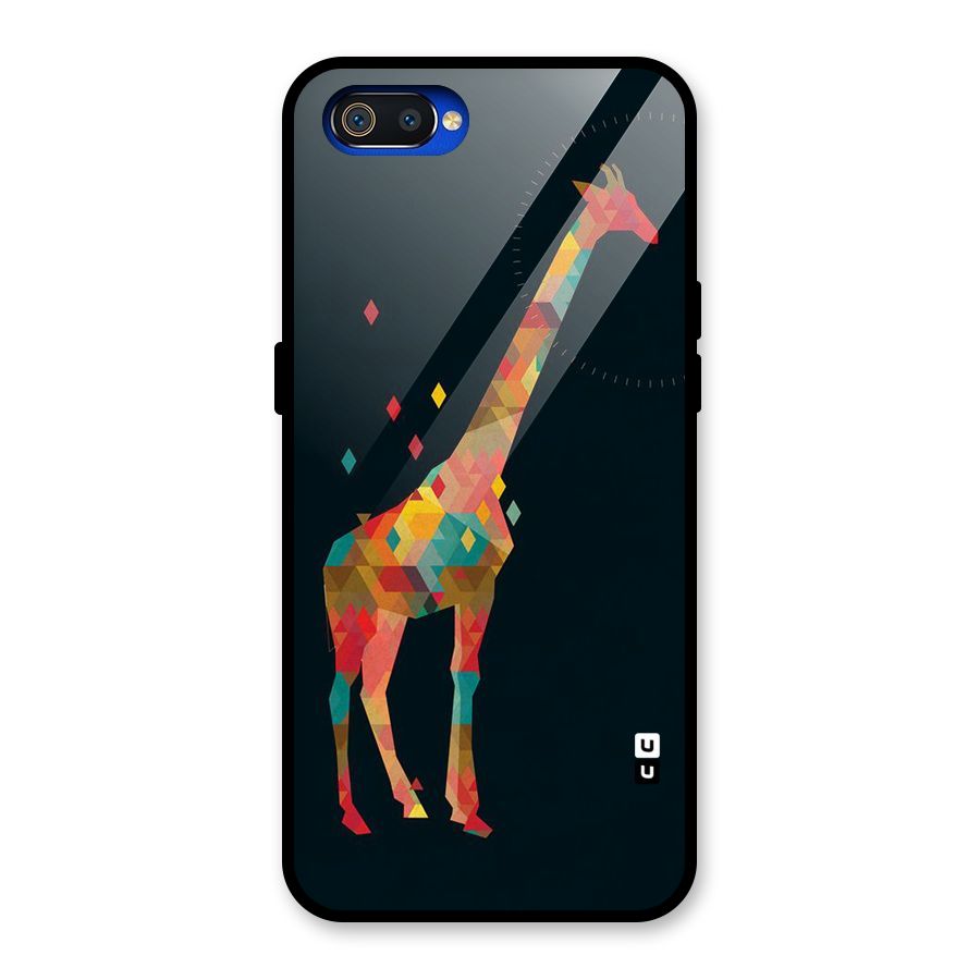 Colored Giraffe Glass Back Case for Realme C2