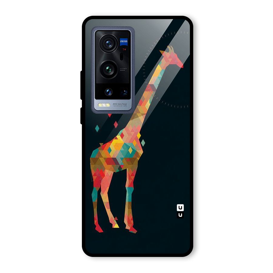 Colored Giraffe Glass Back Case for Vivo X60 Pro Plus