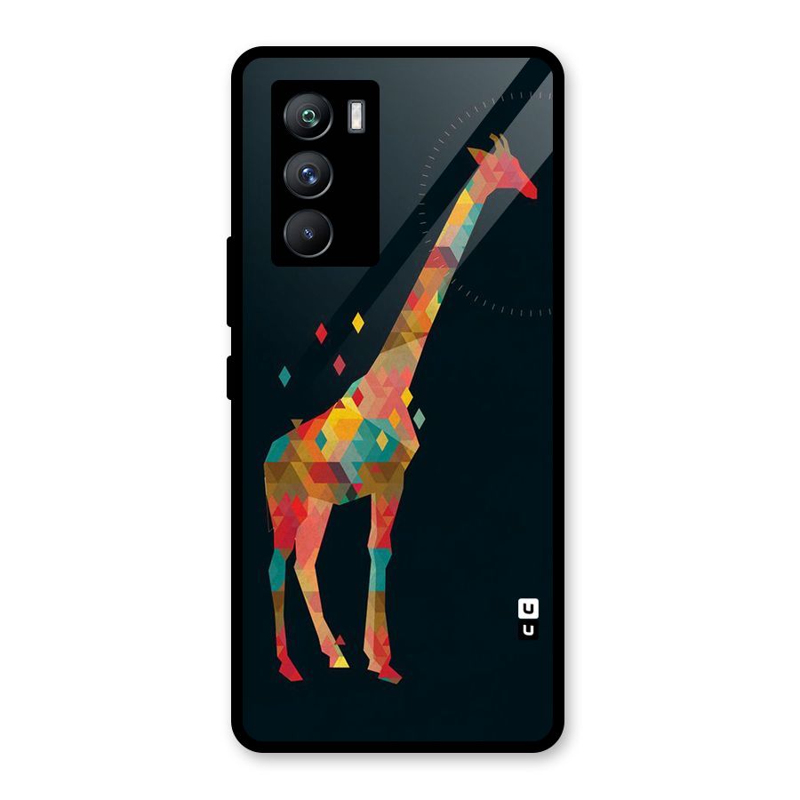 Colored Giraffe Glass Back Case for Vivo iQOO 9 SE