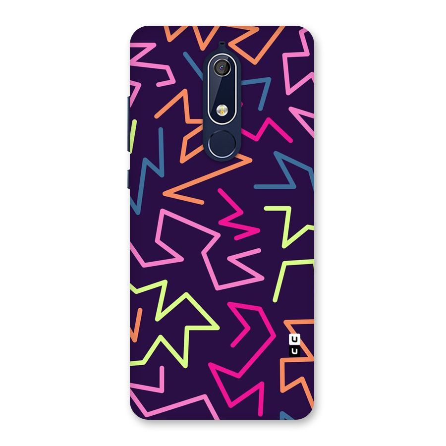 Colored Lines Back Case for Nokia 5.1