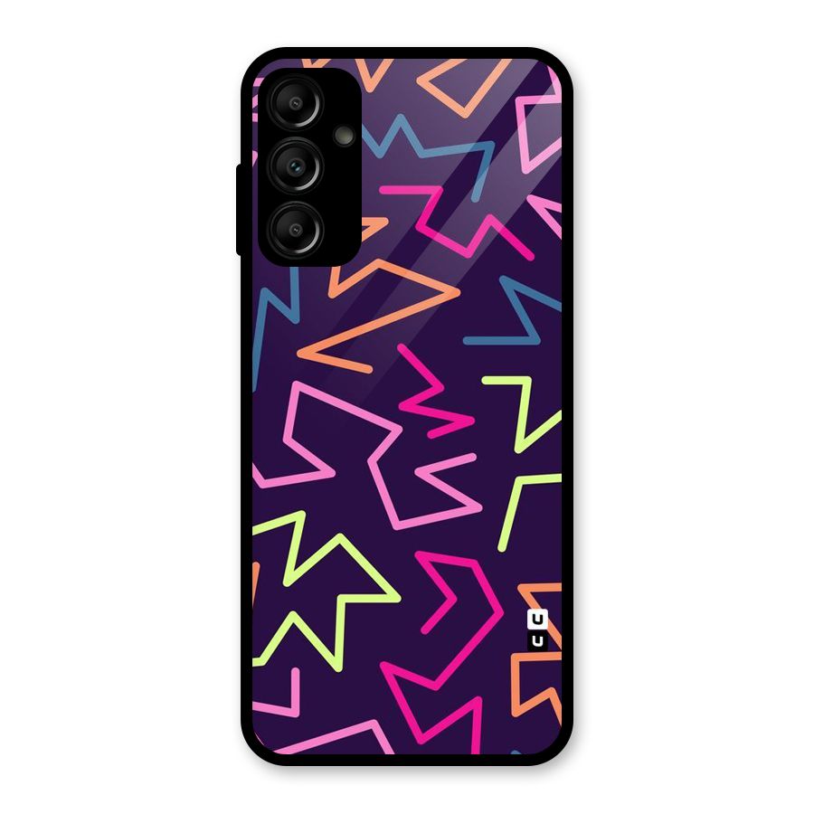 Colored Lines Glass Back Case for Galaxy A14 5G