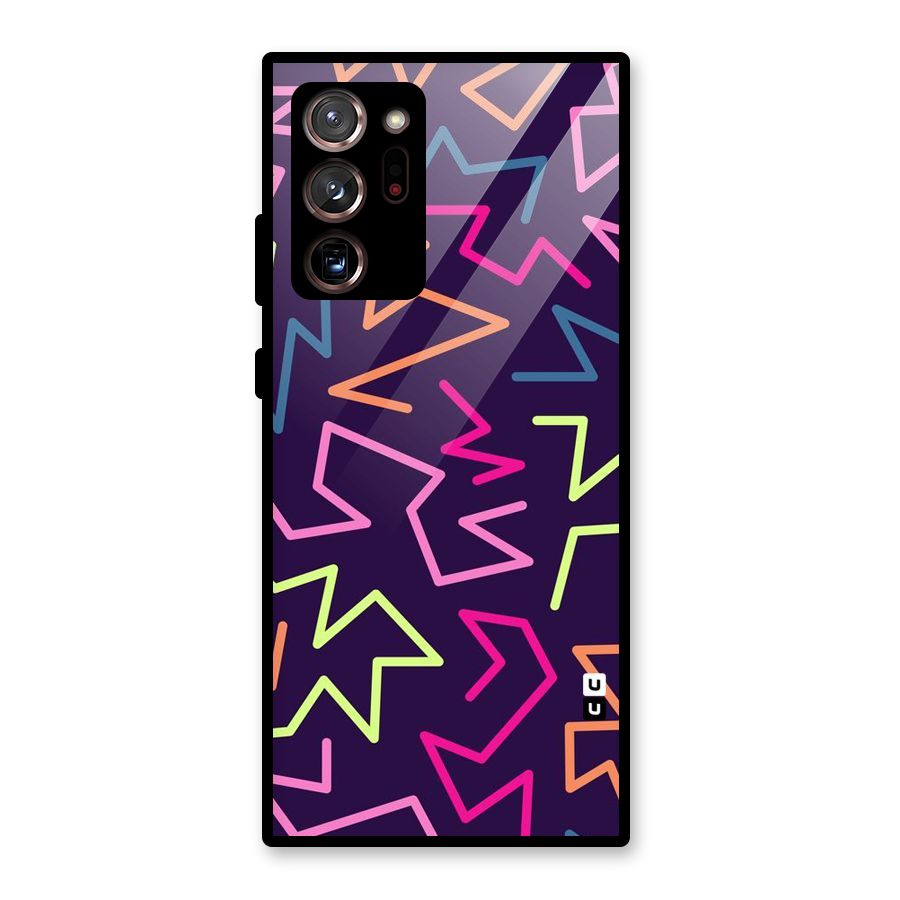 Colored Lines Glass Back Case for Galaxy Note 20 Ultra 5G