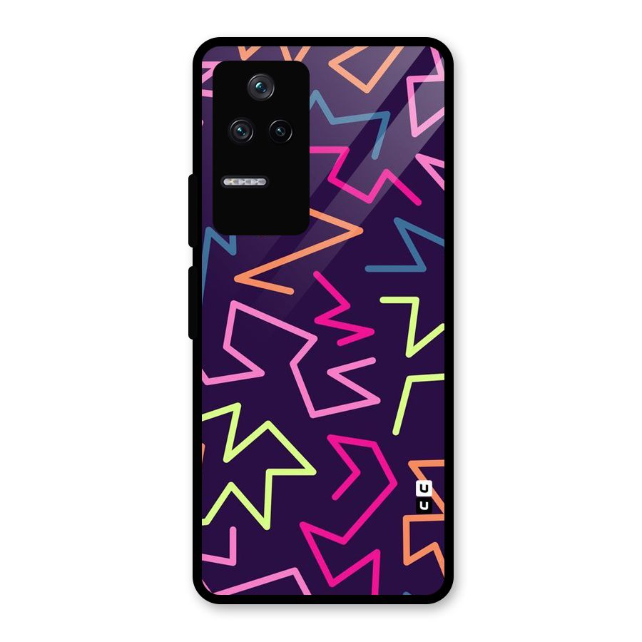 Colored Lines Glass Back Case for Poco F4 5G