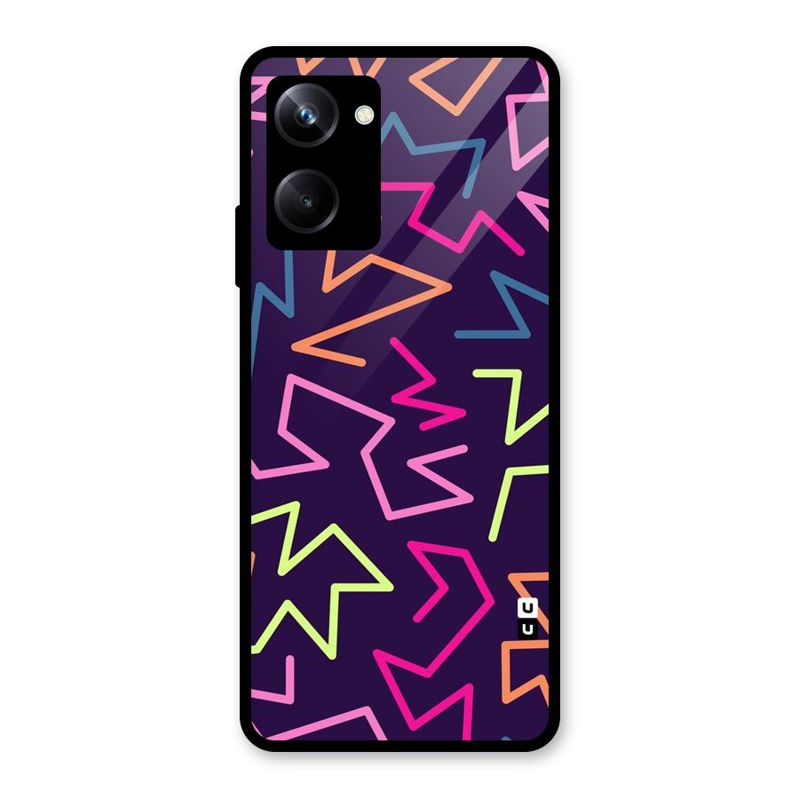 Colored Lines Glass Back Case for Realme 10 Pro