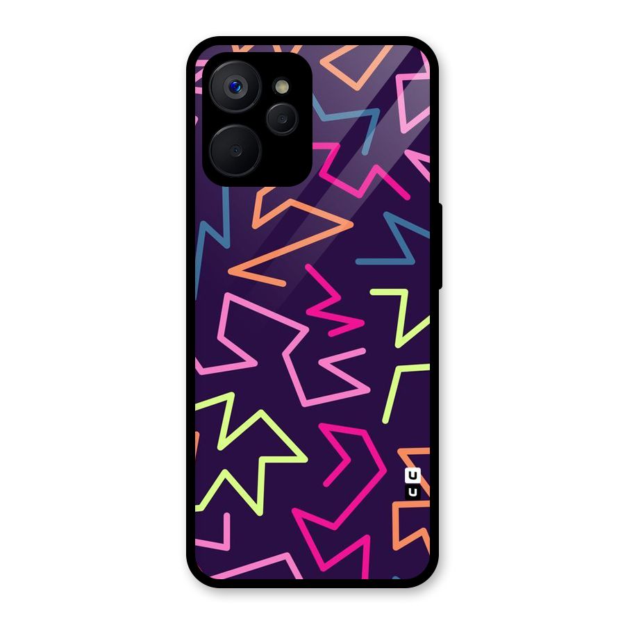 Colored Lines Glass Back Case for Realme 9i 5G