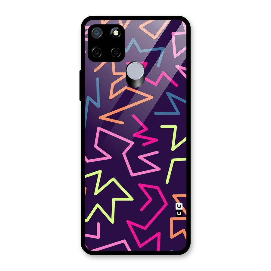 Colored Lines Glass Back Case for Realme Narzo 20