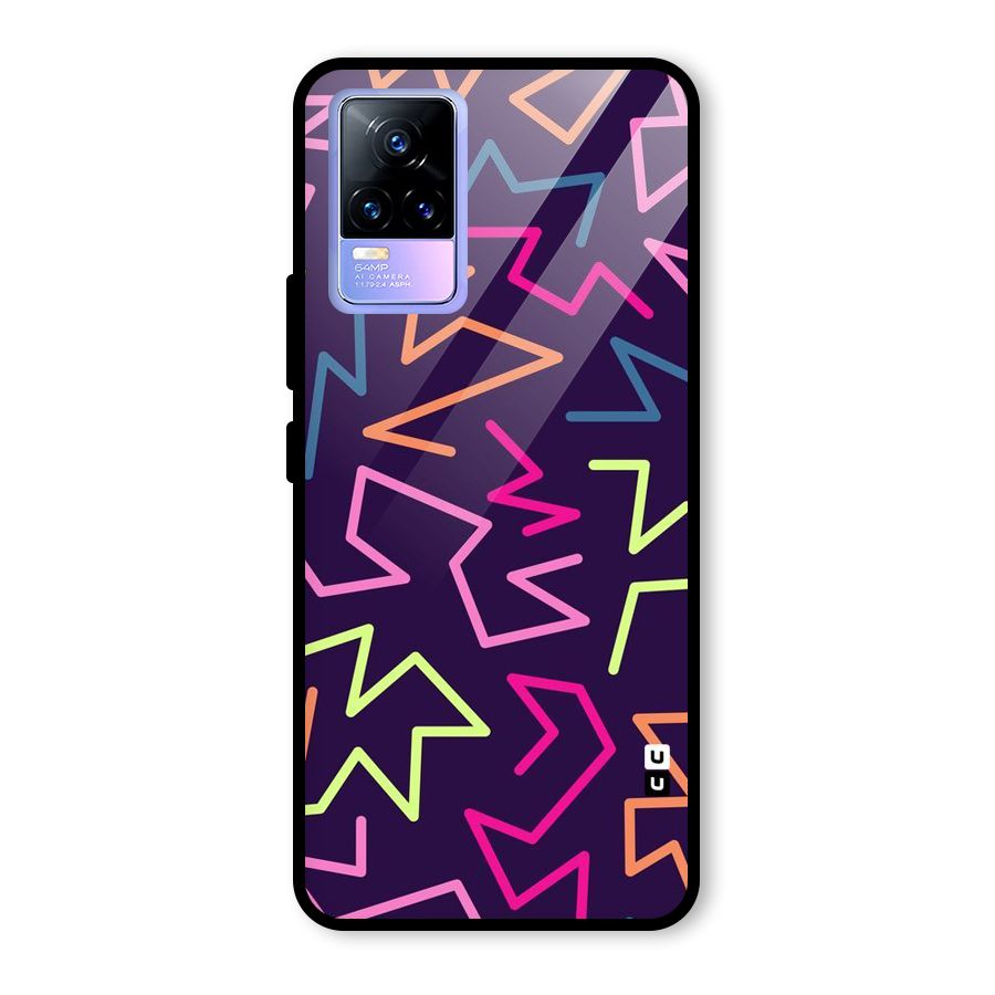 Colored Lines Glass Back Case for Vivo Y73