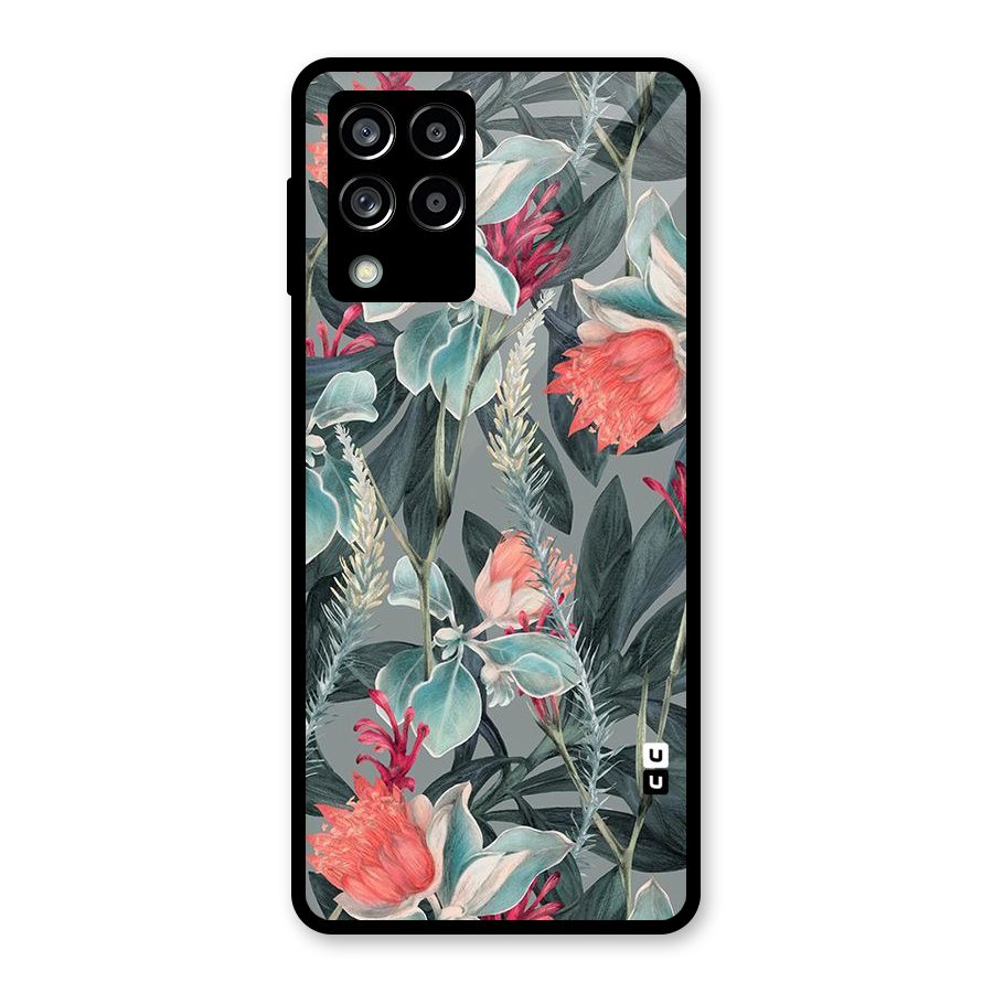 Colored Petals Glass Back Case for Galaxy M53 5G