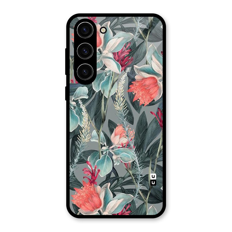 Colored Petals Glass Back Case for Galaxy S23 Plus