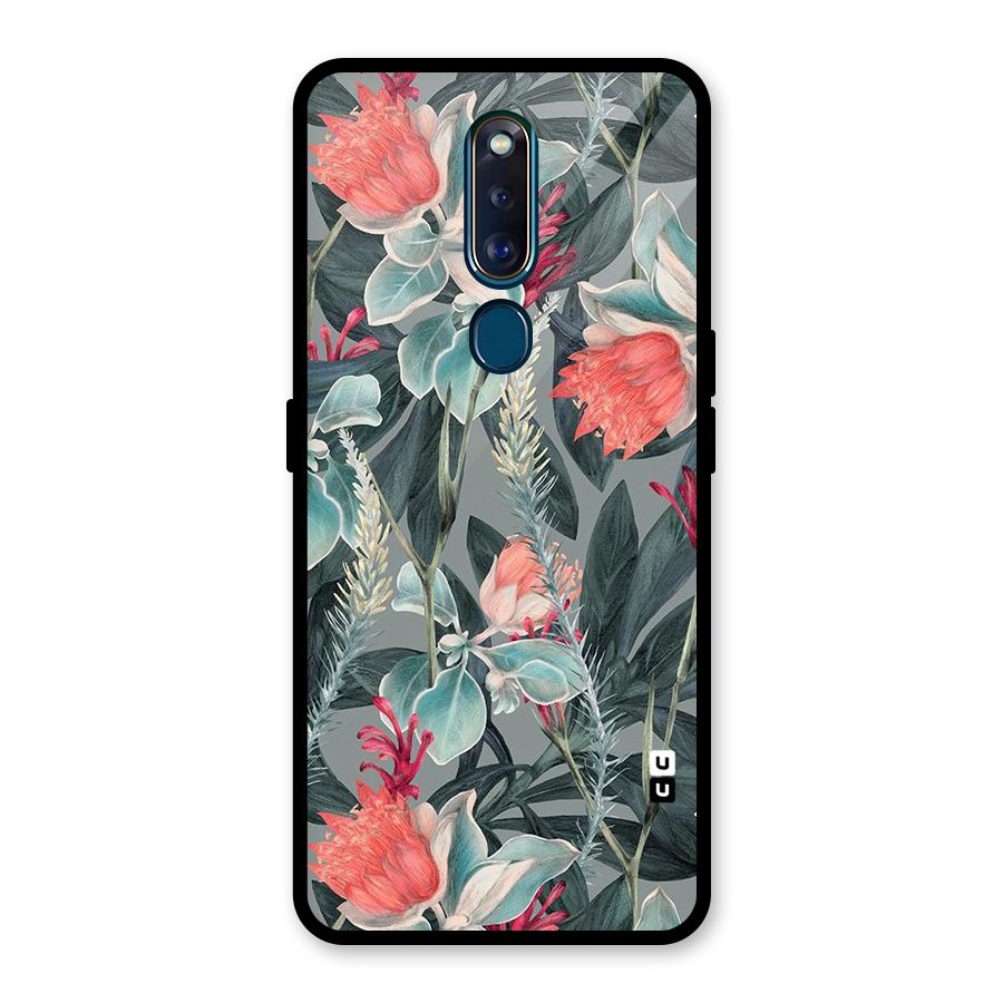 Colored Petals Glass Back Case for Oppo F11 Pro