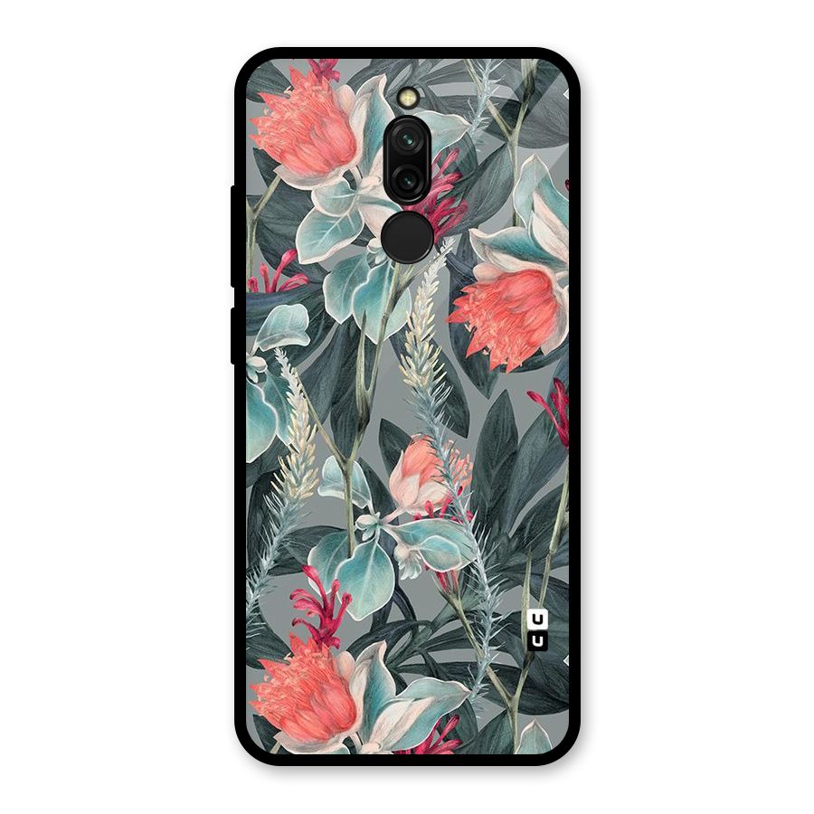 Colored Petals Glass Back Case for Redmi 8