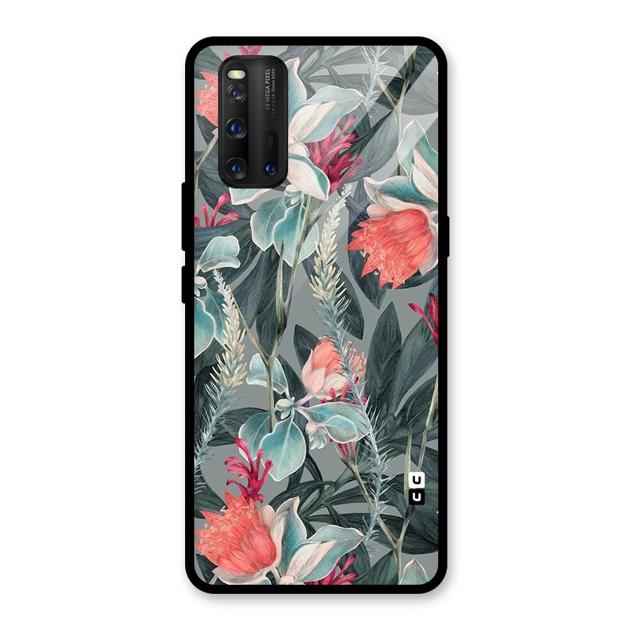 Colored Petals Glass Back Case for Vivo iQOO 3